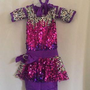 Costume gallery purple sequins dance clothes